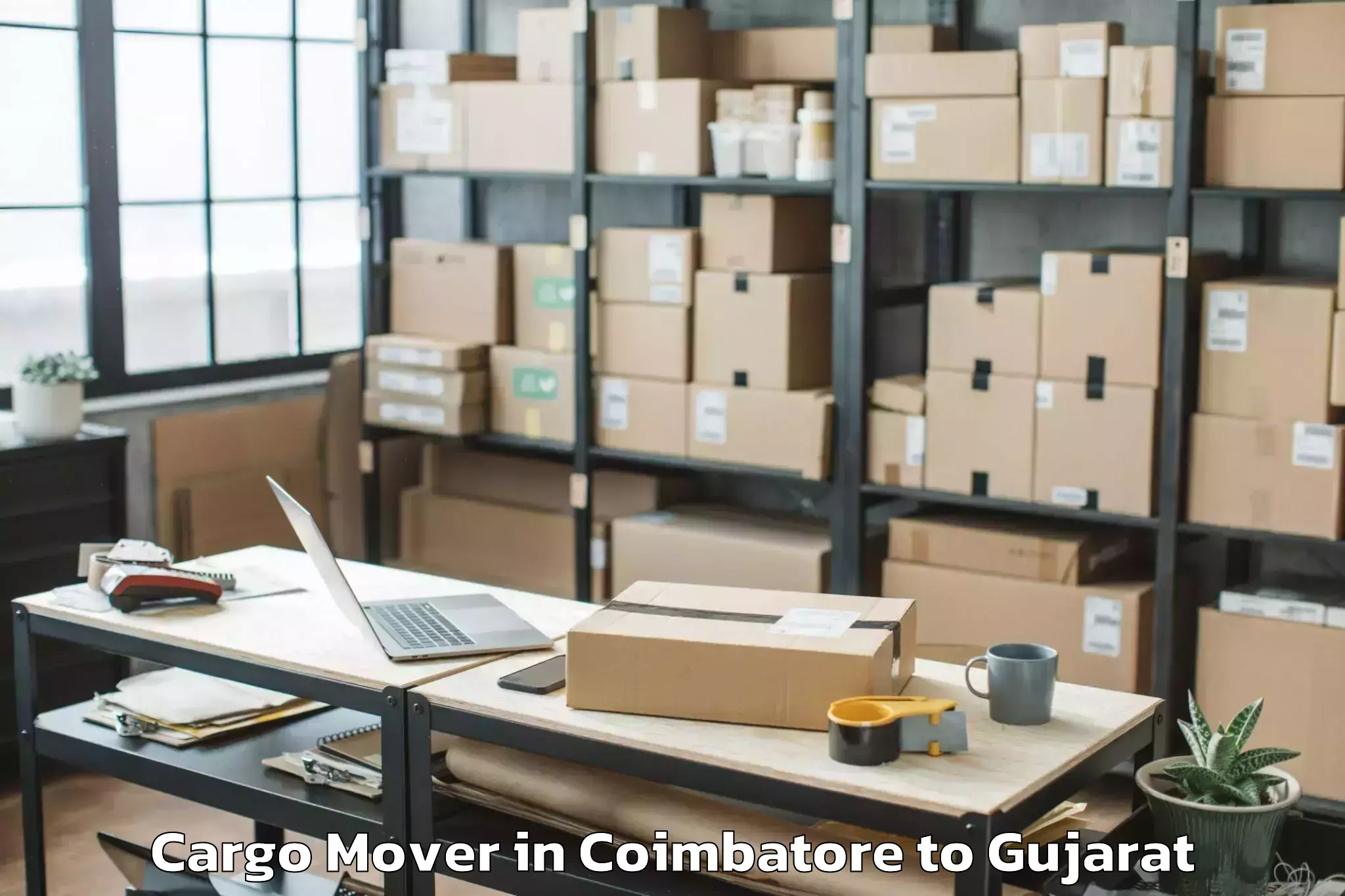 Easy Coimbatore to Abhilashi University Ahmedabad Cargo Mover Booking